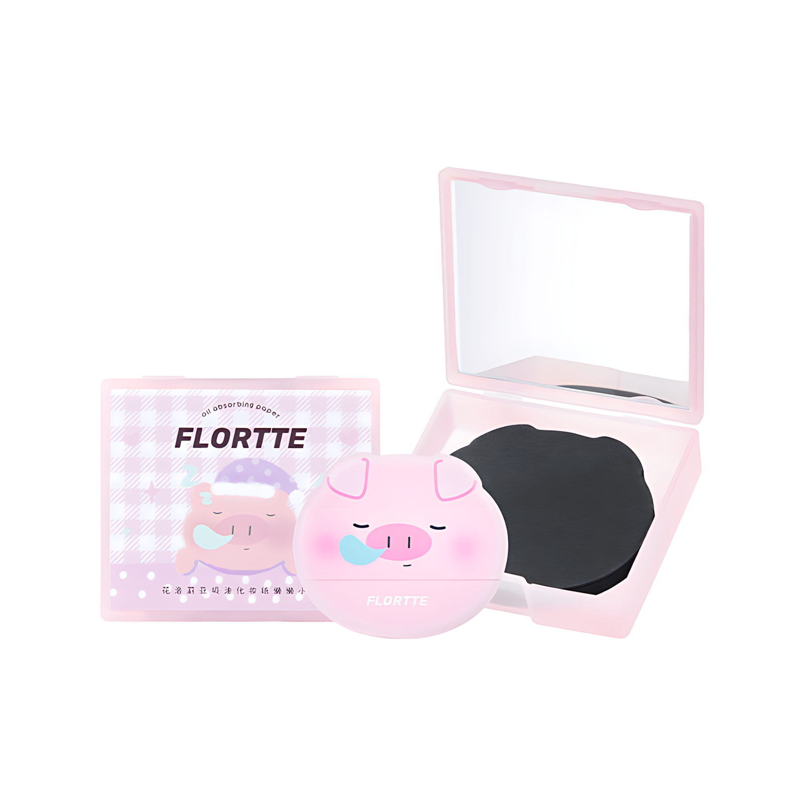 FLORTTE Oil Absorbing Paper (Lazy Little Pig) 2boxes 花洛莉亚吸油化妆纸(懒懒小猪)