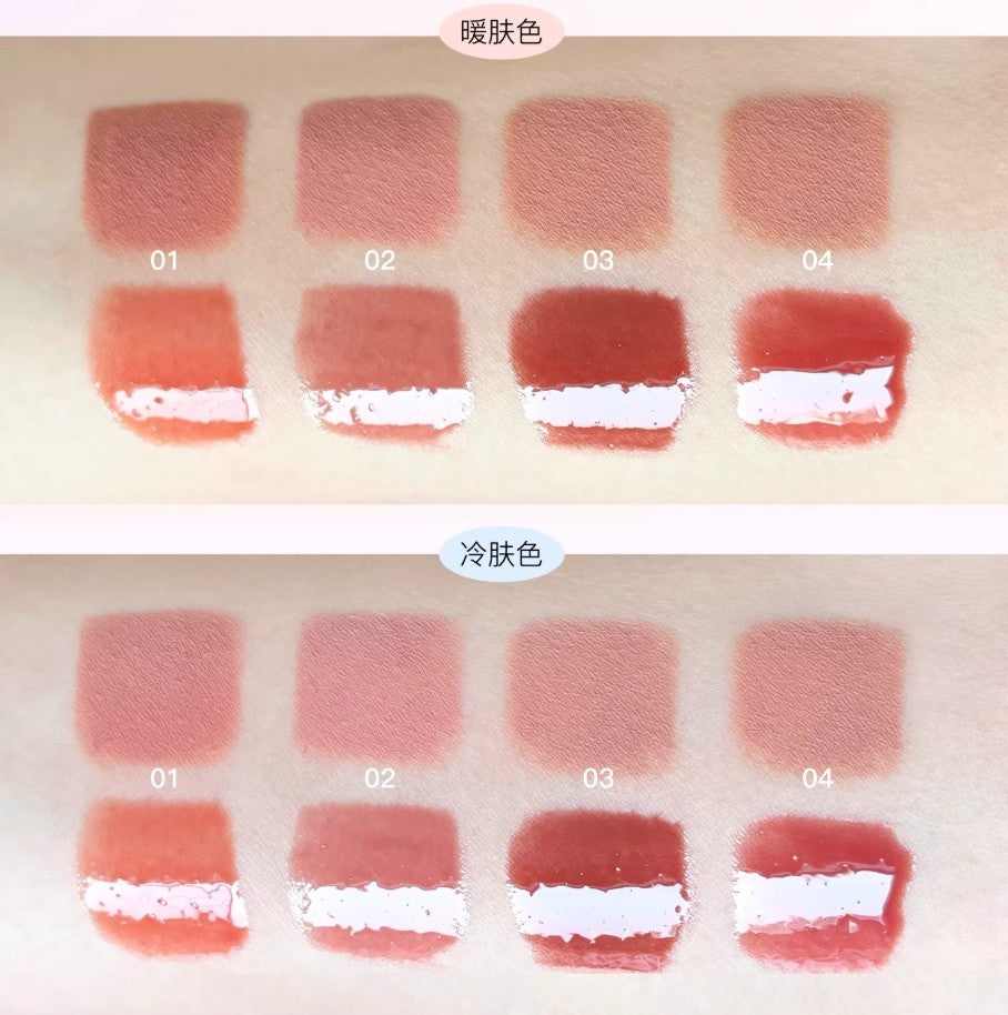 FLORTTE Rainbow Bubble Duai-Ended Lip Liner & Lip Gloss Pencil 2.4g+400mg 花洛莉亚彩虹泡泡系列双头唇线唇蜜笔