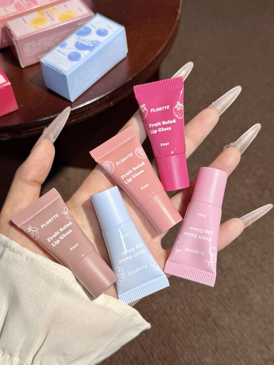 FLORTTE Fruit Salad Lip Gloss 5g 花洛莉亚水果沙拉系列软管唇蜜