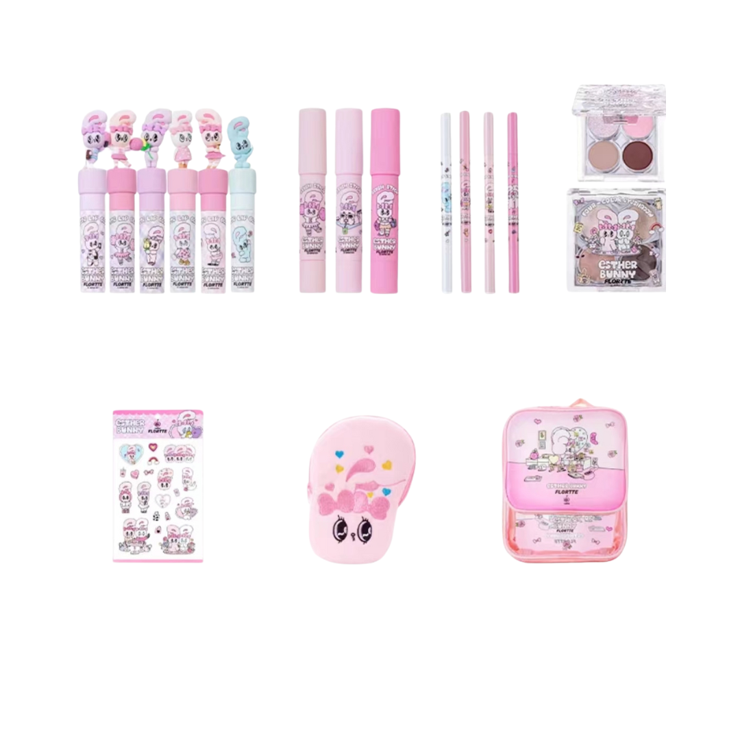 Flortte X ESTHER BUNNY Co-Branded Naturally Pink Series Mini Gift Set 花洛莉亚x艾丝乐小兔联名天生粉红系列小礼盒