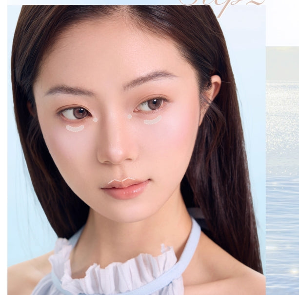 Flortte Glass Sea Series Double-Ended Highlighter and Contour Pen 0.98g+0.3g 花洛莉亚玻璃海系列双头高光修容笔