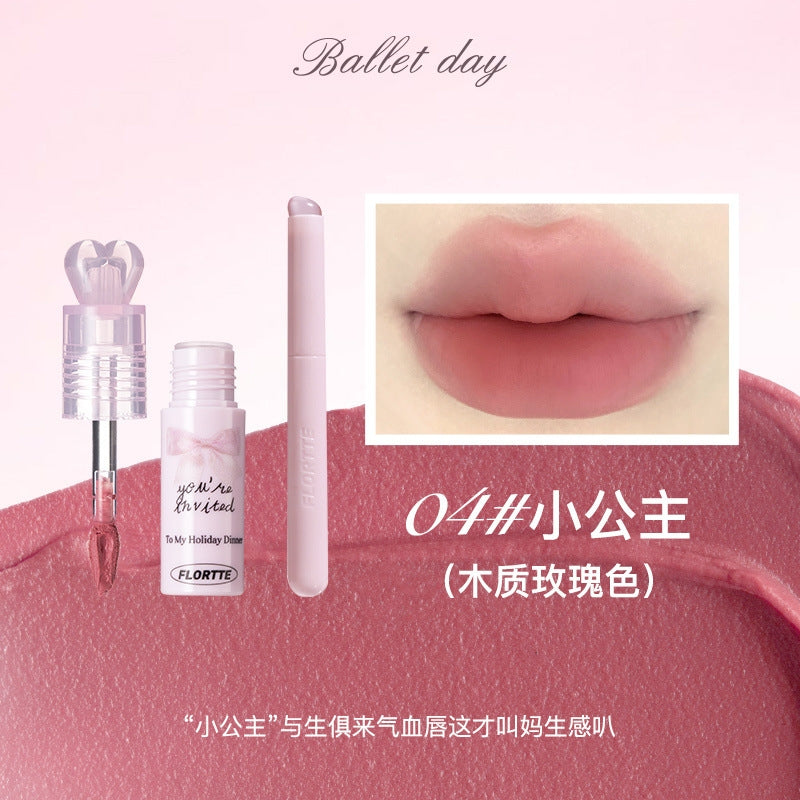 Flortte Little Bowknot Series Milk Cake Lip Cream 2.2g 花洛莉亚小蝴蝶结系列奶糕唇霜
