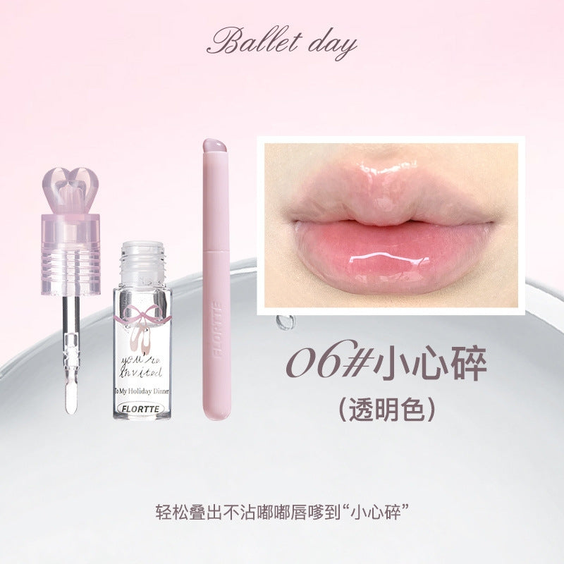 Flortte Little Bowknot Series Milk Cake Lip Cream 2.2g 花洛莉亚小蝴蝶结系列奶糕唇霜