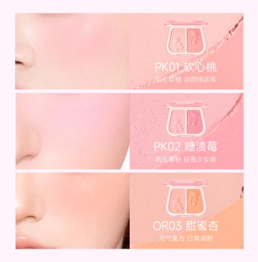 FOCALLURE Dual-Color Blush 7.5g 菲鹿儿双色腮红