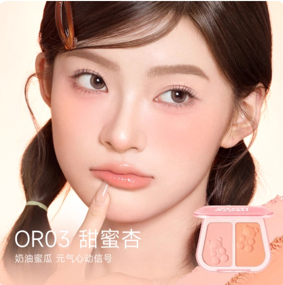 FOCALLURE Dual-Color Blush 7.5g 菲鹿儿双色腮红