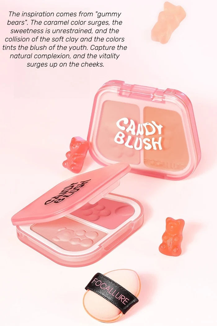 FOCALLURE Dual-Color Blush 7.5g 菲鹿儿双色腮红