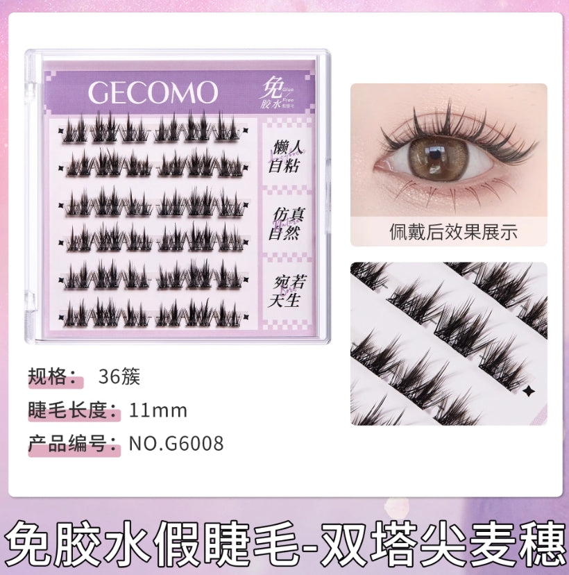 GECOMO Glue-Free False Eyelashes 36pcs/box 格蒙免胶水假睫毛
