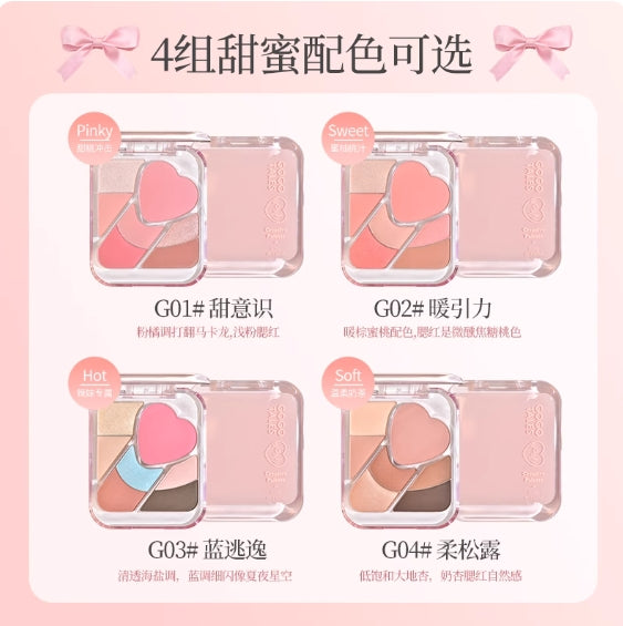 GOGOTALES  Floating Light Weaving Dreams Comprehensive Powder Palette 9g 戈戈舞浮光织梦综合粉盘