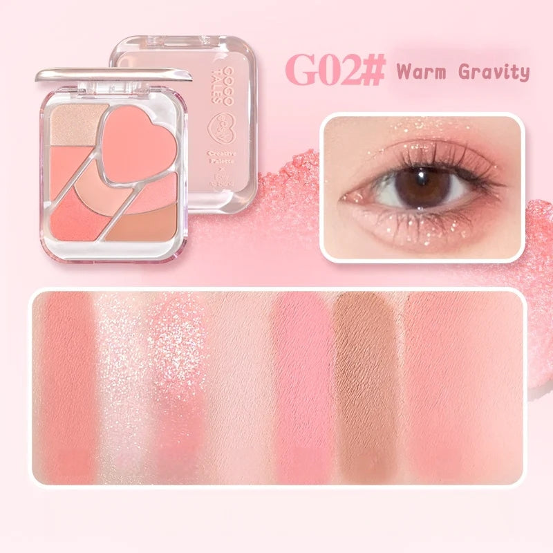 GOGOTALES  Floating Light Weaving Dreams Comprehensive Powder Palette 9g 戈戈舞浮光织梦综合粉盘