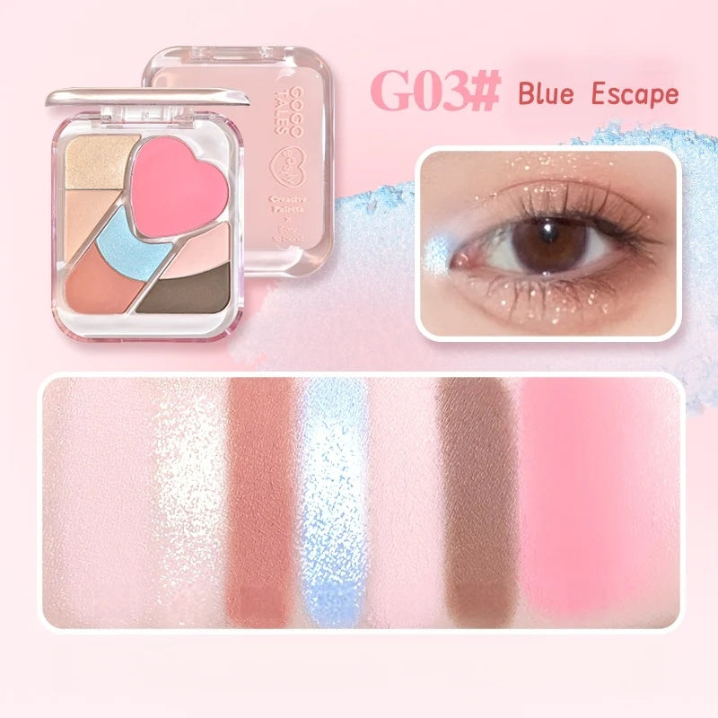 GOGOTALES  Floating Light Weaving Dreams Comprehensive Powder Palette 9g 戈戈舞浮光织梦综合粉盘