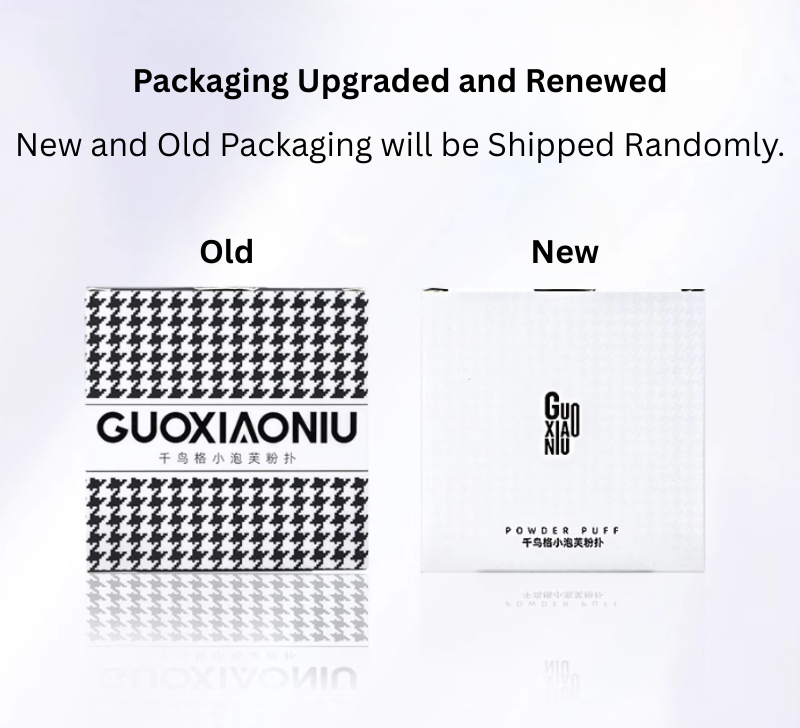 GUOXIAONIU Houndstooth Puff Powder Puff 2pcs 郭小妞千鸟格泡芙粉扑