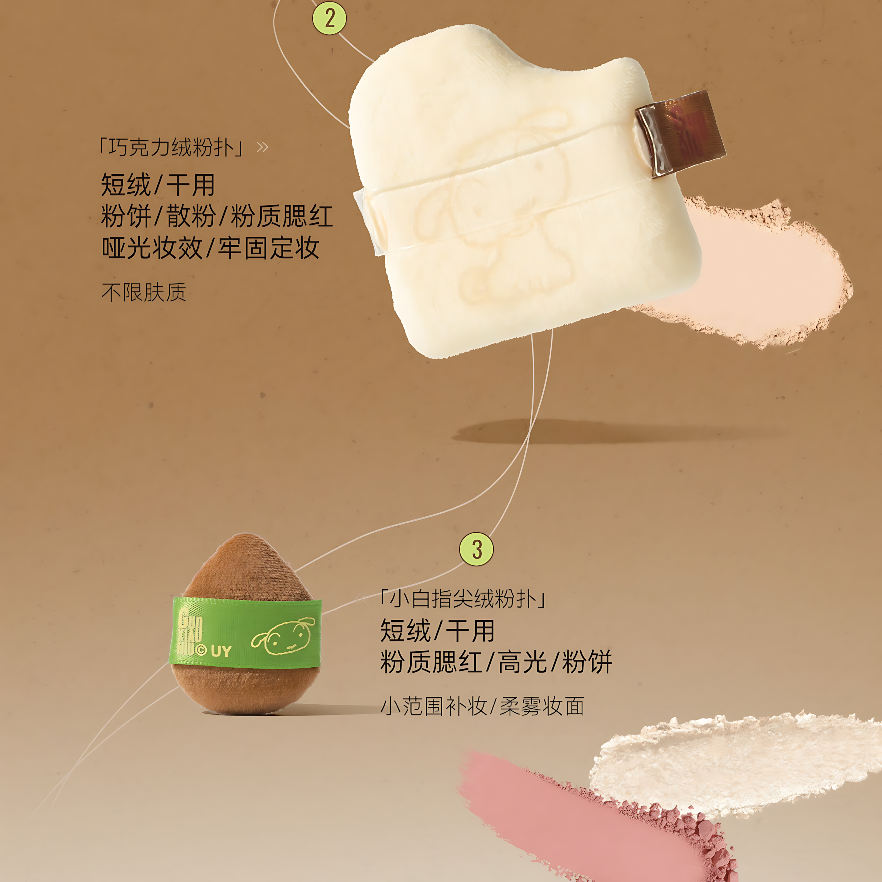GUOXIAONIU × Crayon Shinchan Camping Series Chocolate Puff Set 6pcs 郭小妞×蜡笔小新露营系列巧克力粉扑