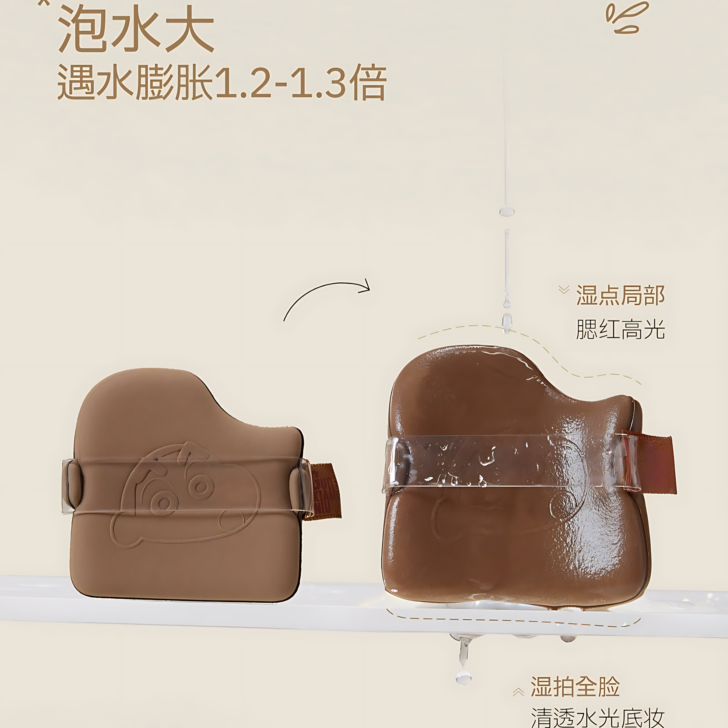 GUOXIAONIU × Crayon Shinchan Camping Series Chocolate Puff Set 6pcs 郭小妞×蜡笔小新露营系列巧克力粉扑
