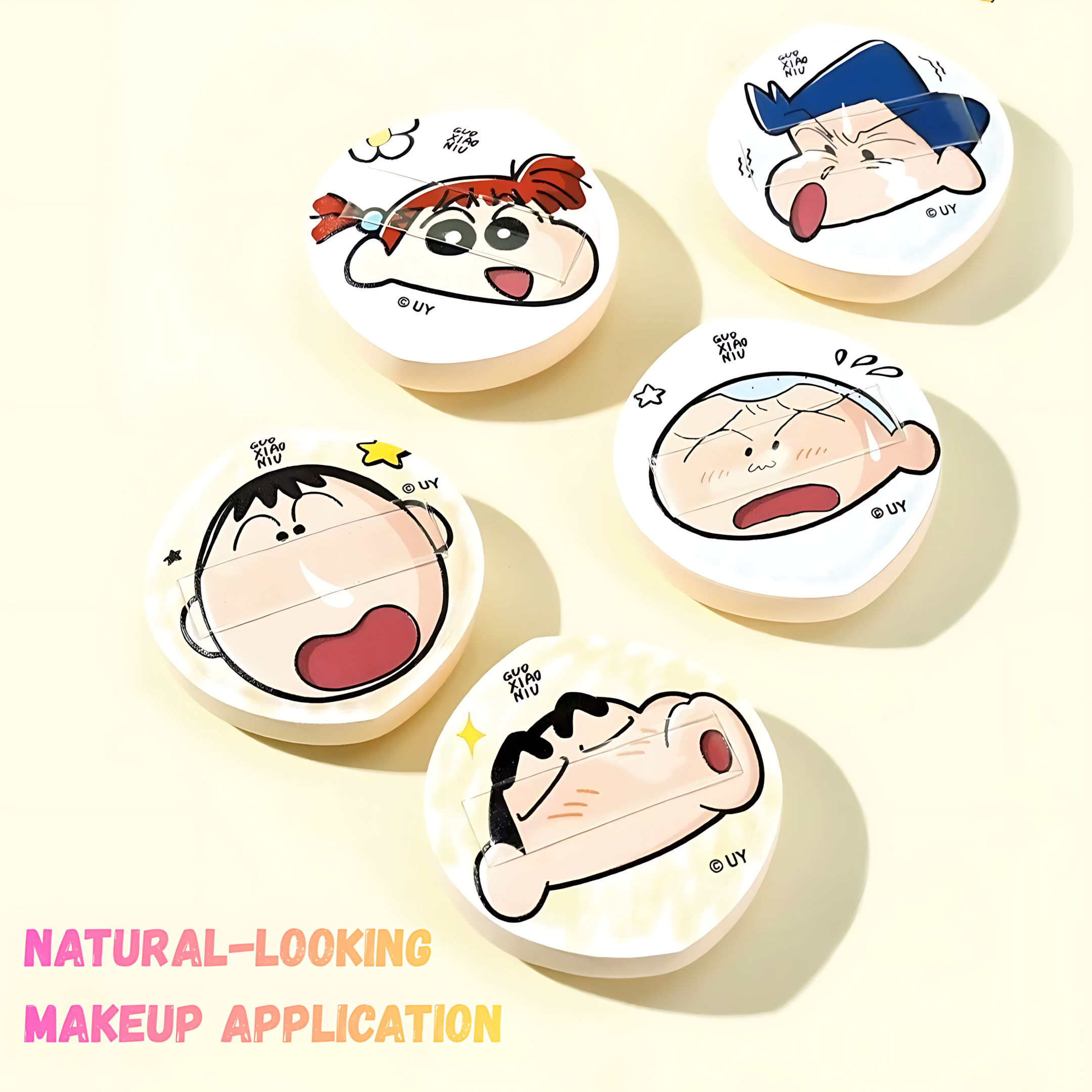 GUOXIAONIU × Crayon Shinchan Kindergarten Series Makeup Puff 郭小妞×蜡笔小新幼稚园系列粉扑