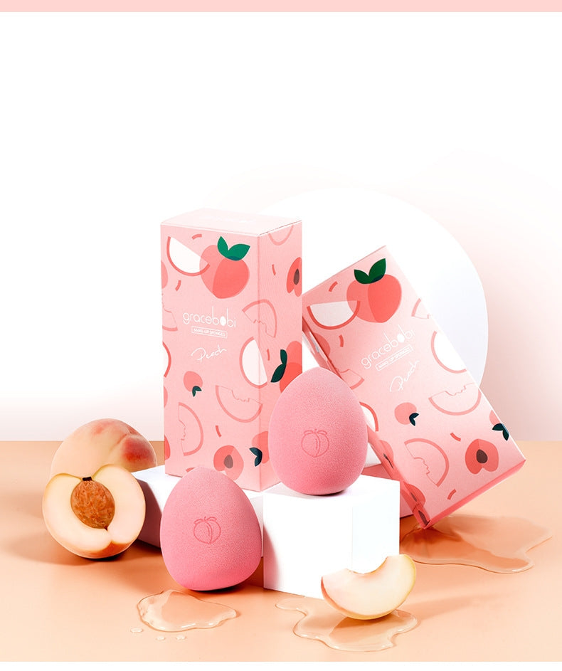 Gracebabi Peach Beauty Blender Egg Set Makeup Sponge 瑰宝秘语蜜桃美妆蛋套装海绵蛋 2pcs