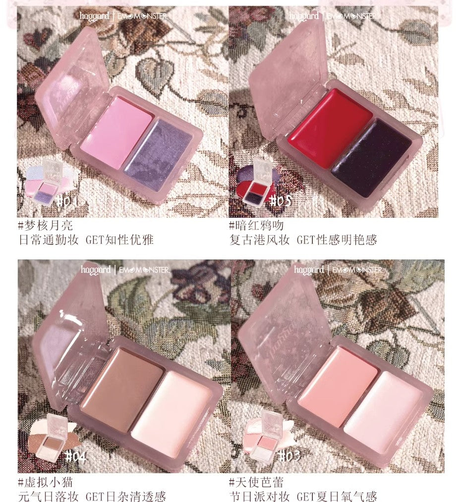 HAGGARD Emo Monster Glow Blush Cream 7g 黑烬伊莫怪兽系列水光腮红膏