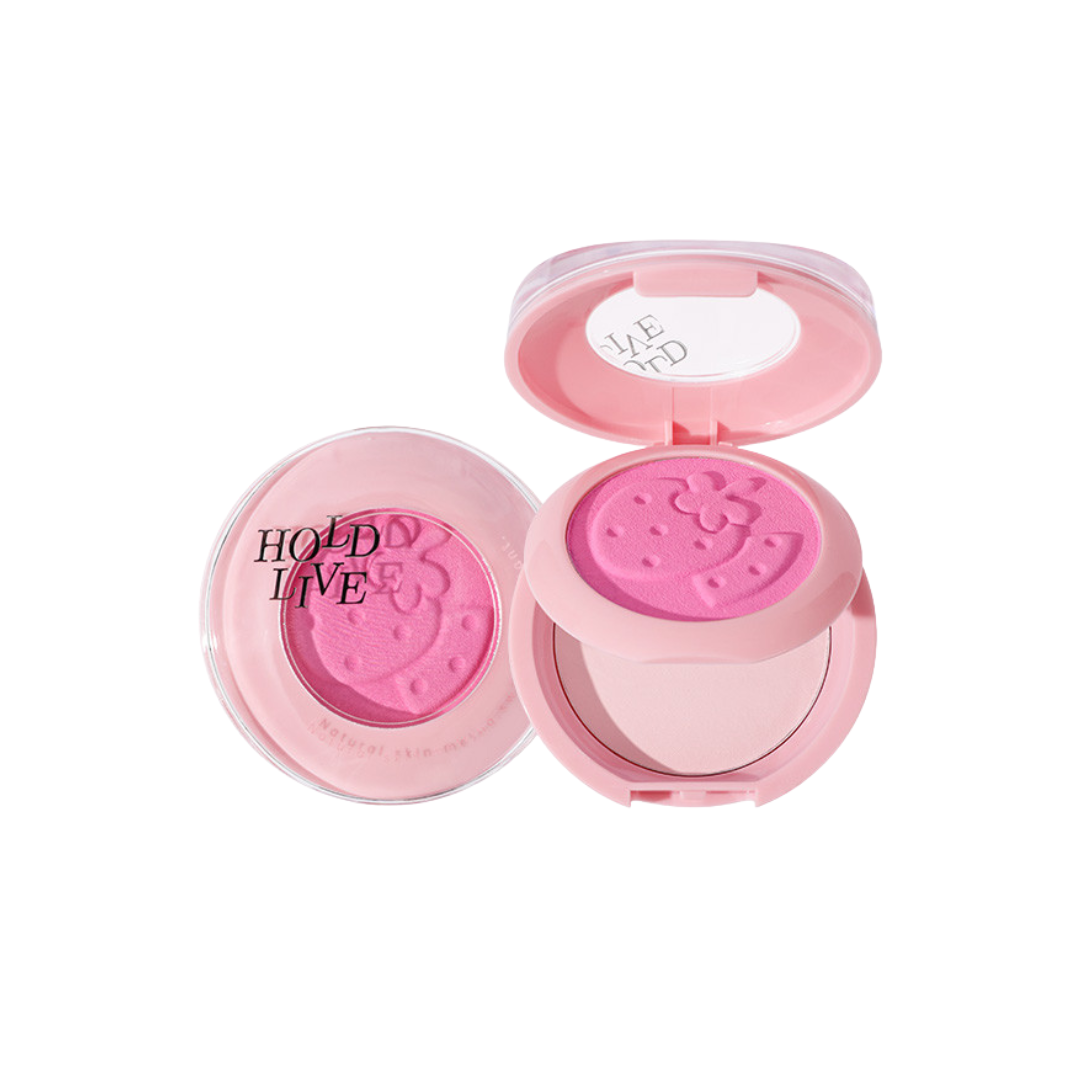 HOLDLIVE Puff Cloud Matte Blush & Highlighter Palette 9.5g 侯爱嘭嘭雾感腮红高光盘 ...