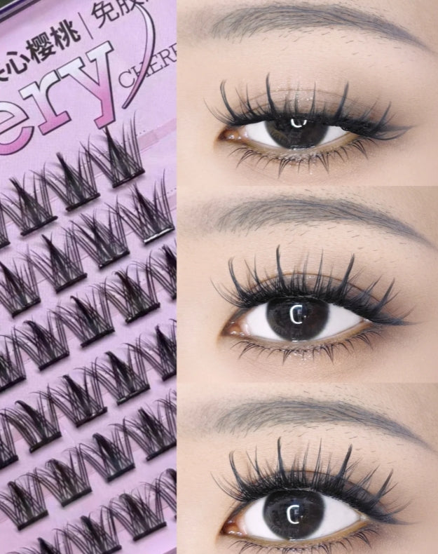 Tiktok/Douyin Hot I WaWa Sandwich Cherry False Eyelash【Tiktok抖音爆款】I WaWa 夹心樱桃假睫毛