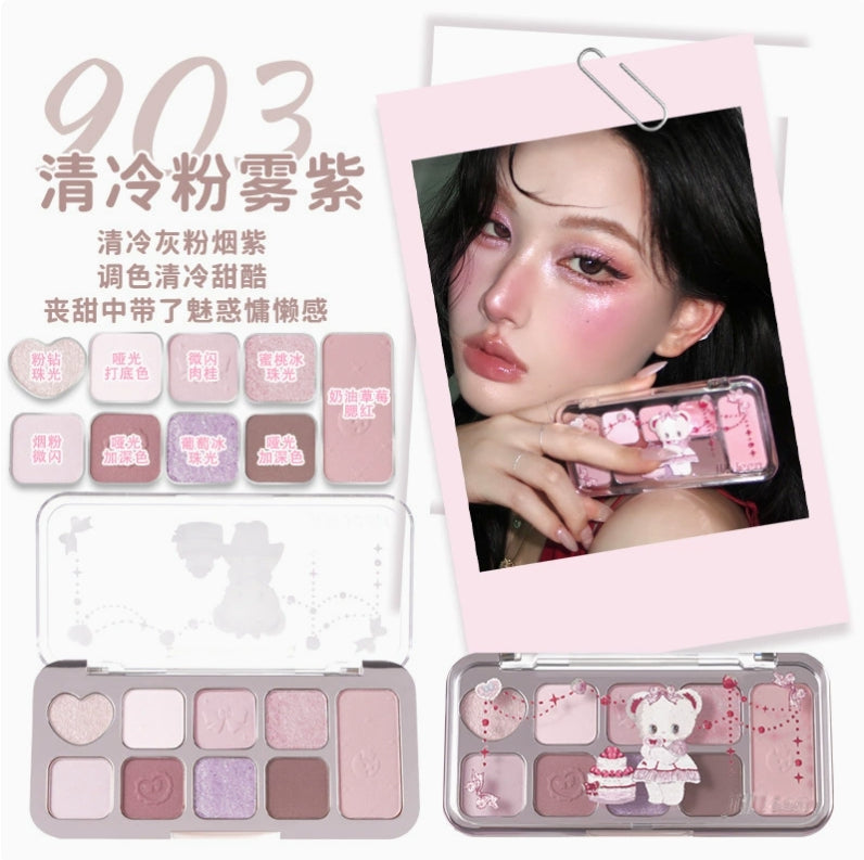 JILL LEEN 9-Color Comprehensive Eyeshadow Palette 8g 玖丽九色综合眼影盘
