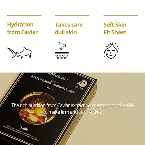 JM solution Active Golden Caviar Nourishing Mask 30ml*10PCS 肌司研悦活臻养黄金鱼子酱面膜（尊享版）