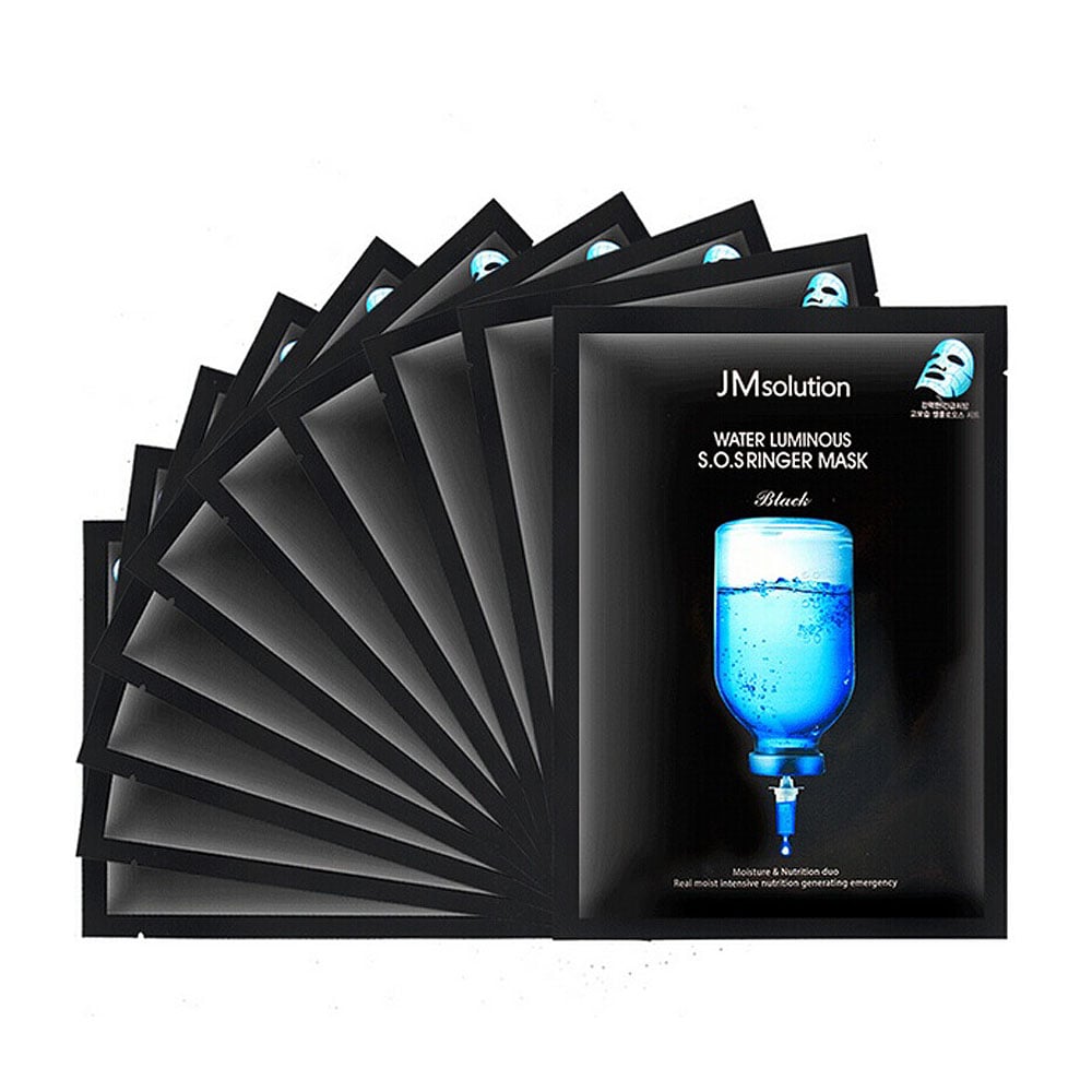 JM solution Water Luminous S.O.S Ringer Mask 35ml*10PCS 肌司研水滋养急救面膜