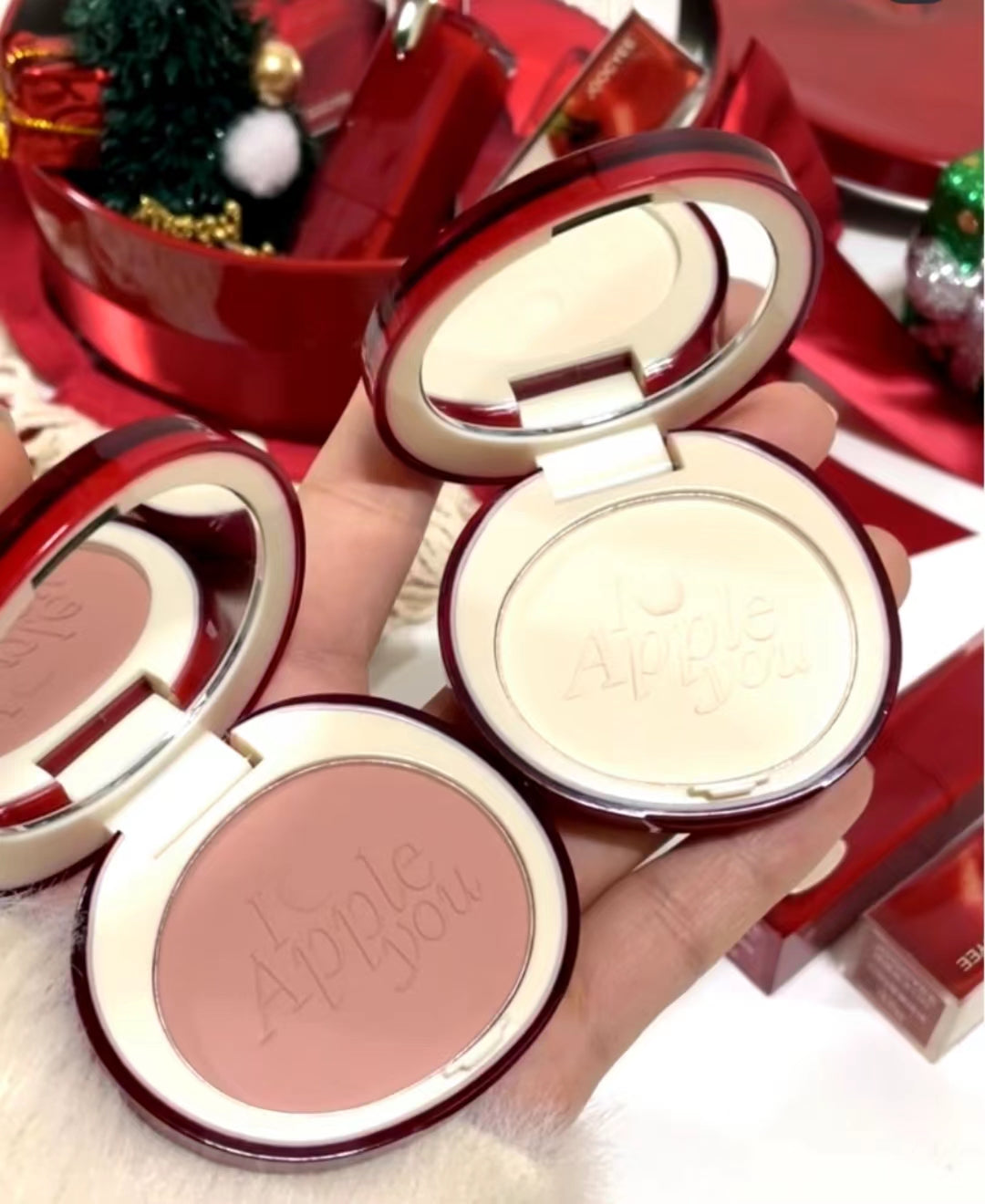 JOOCYEE Christmas Series Powder Blush Matte Highlighter 4.3g/4g 酵色圣诞系列蜜粉腮红哑光高光