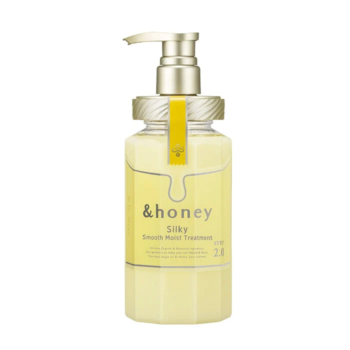 Japan &Honey Herb Silky Honey Hydrating Fluffy Smoothing Shampoo Conditioner 日本安蒂花子丝滑蜂蜜保湿蓬松柔顺洗发水护发素440ml / 445g