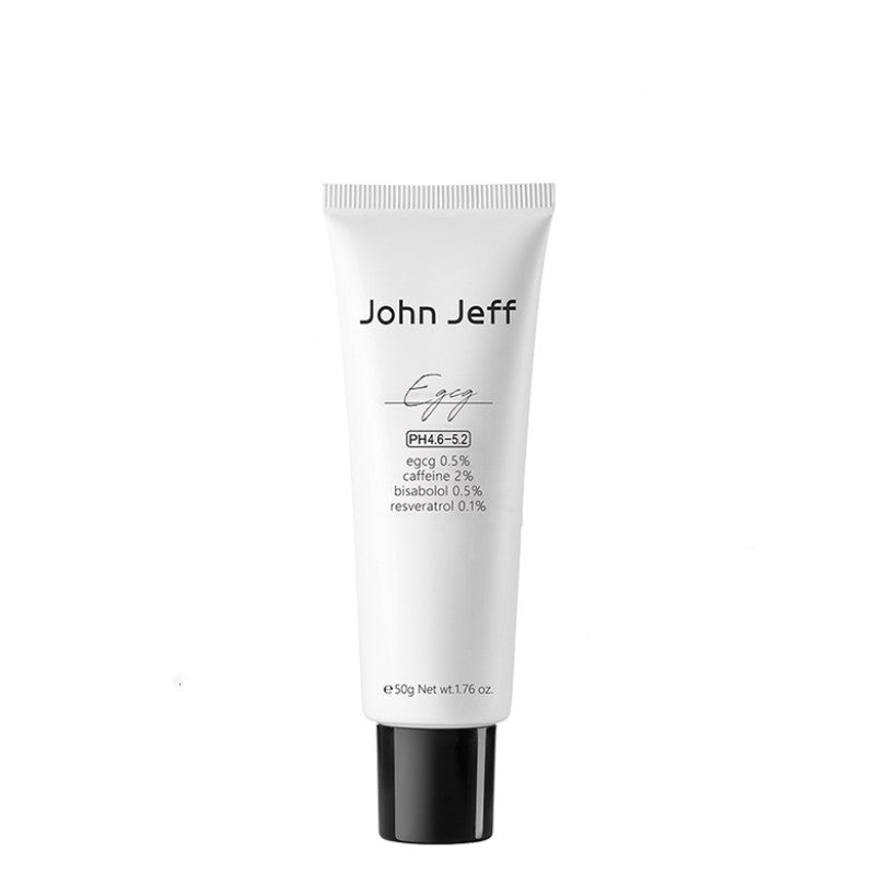 John Jeff 0.5% Green Tea Polyphenols Brightening Skin Antioxidant Cream Oil Control Clear Red Soothing Stability 50ml John Jeff 绿茶多酚面霜