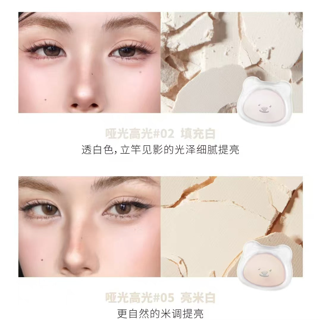LEEMEMBER Bear Series Matte Contour/Highlight Powder 5g 荔萌小熊系列哑光修容粉/高光粉