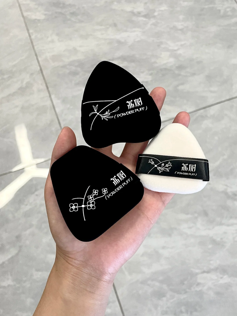 LISHU Cheongsam Powder Puff 3pcs/box 荔树旗袍粉扑