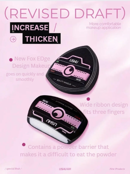 LISHU Black Pineapple Powder Puff 2.0 2pcs/box 荔树黑凤梨粉扑2.0