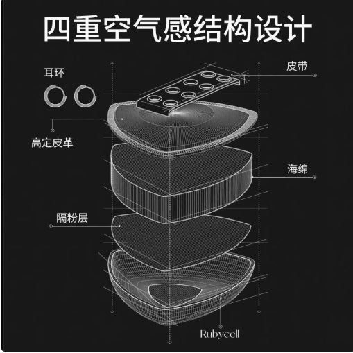 LISHU Punk-style Black Pineapple Puff 2pcs/box 荔树朋克风黑凤梨粉扑