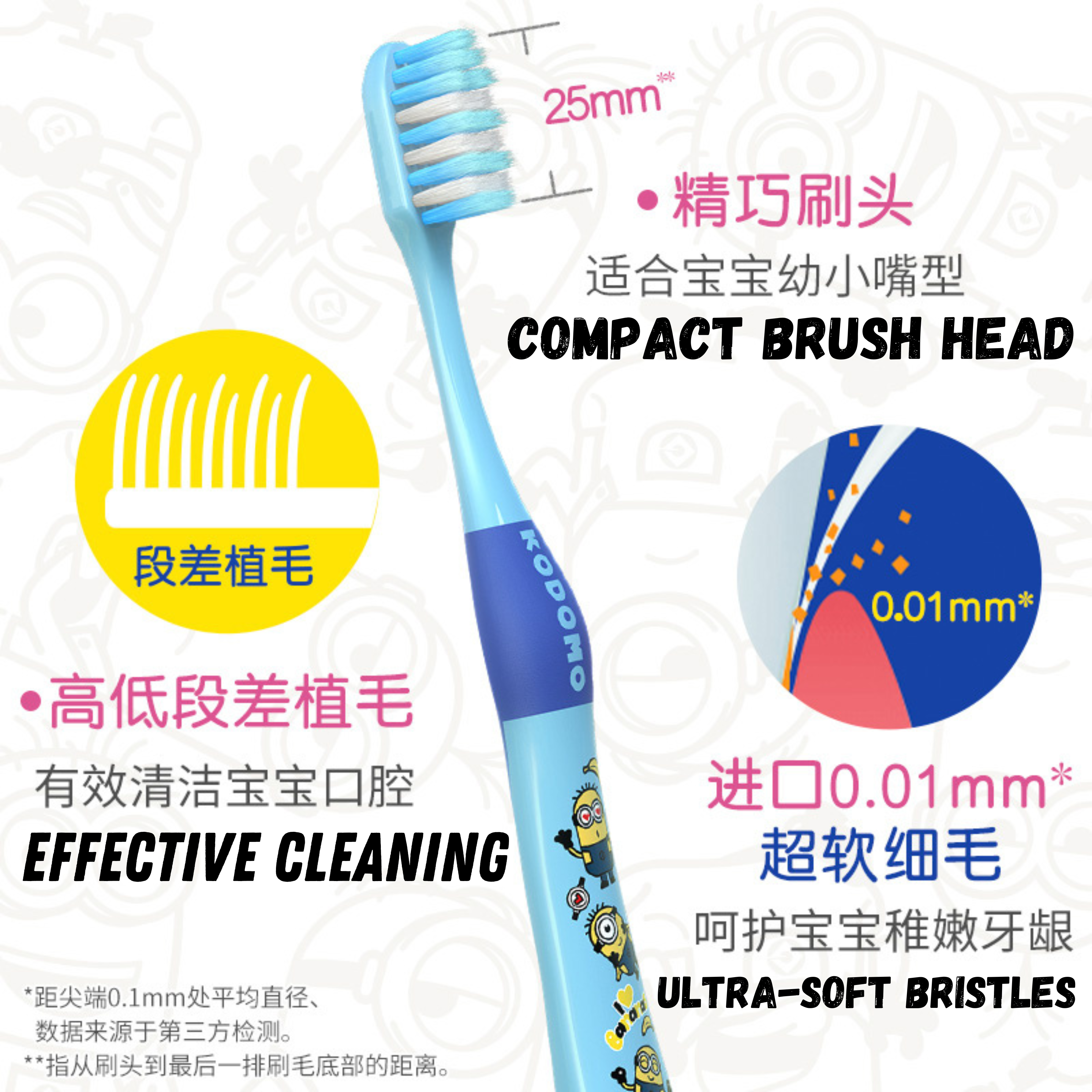 Lion x Minions Kodomo Children s Fine Bristle Toothbrush 6 12 years old Branch Color Random x