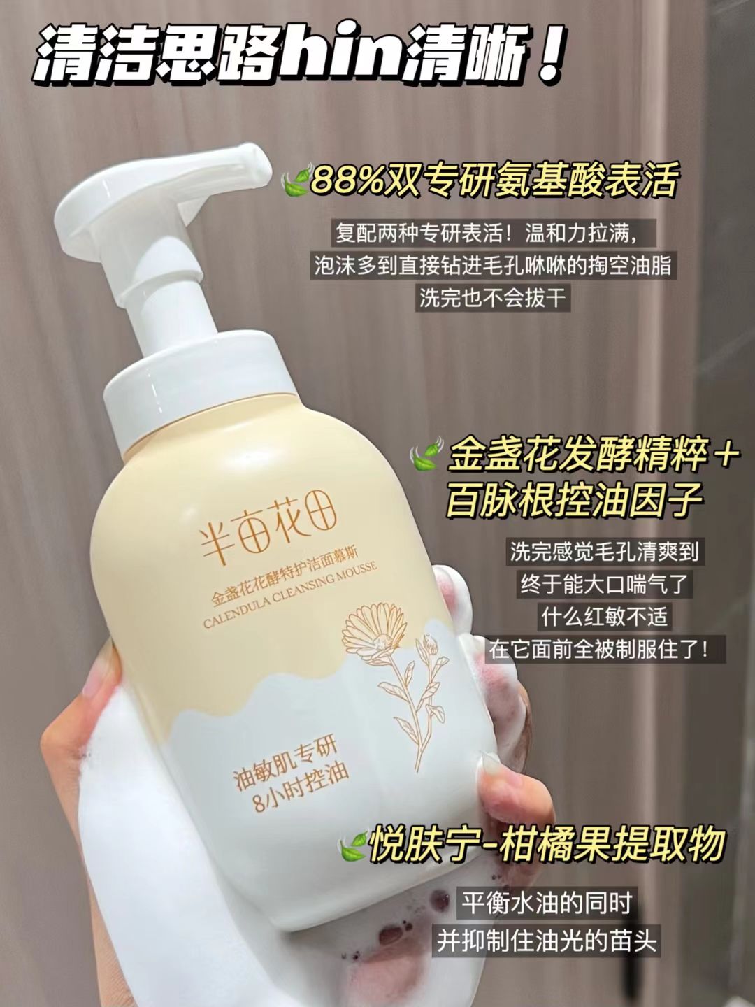 Little Dream Garden Flower Enzyme Special Care Cleansing Mousse 2.0 300g 半亩花田花酵特护洁面慕斯2.0