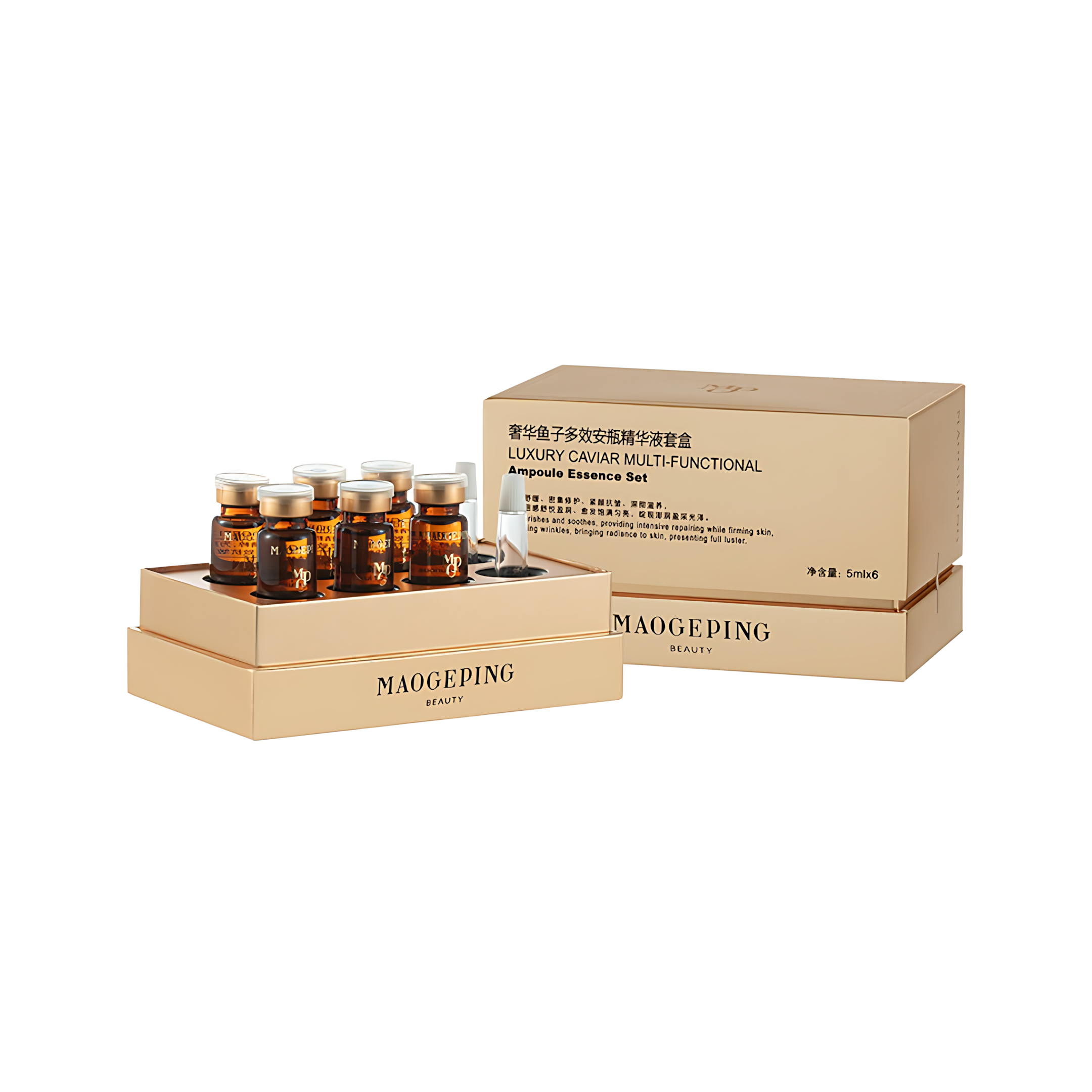 MAOGEPING Luxury Caviar Multi-Functional Ampoule Essence 5ml*6pcs/box 毛戈平奢华鱼子多效安瓶精华液