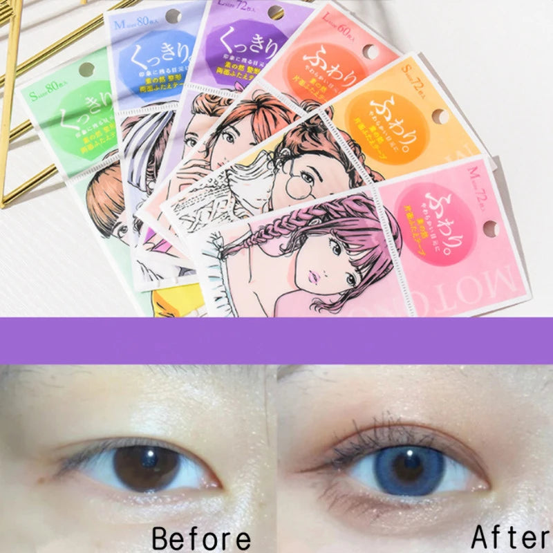 MOTONOZEN Double Eyelid Tape Sticker Invisible Fold Eyelid Lace Paste Clear Beige Stripe Self-adhesive Natural Eye Makeup Tool 素之然无痕自然双眼皮贴