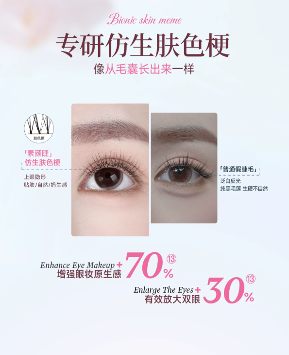 MR.WISH Cherry Blossom Limited Edition Glue-Free/Glue-On False Eyelashes 1box 心愿先生樱花限定免胶/胶水假睫毛