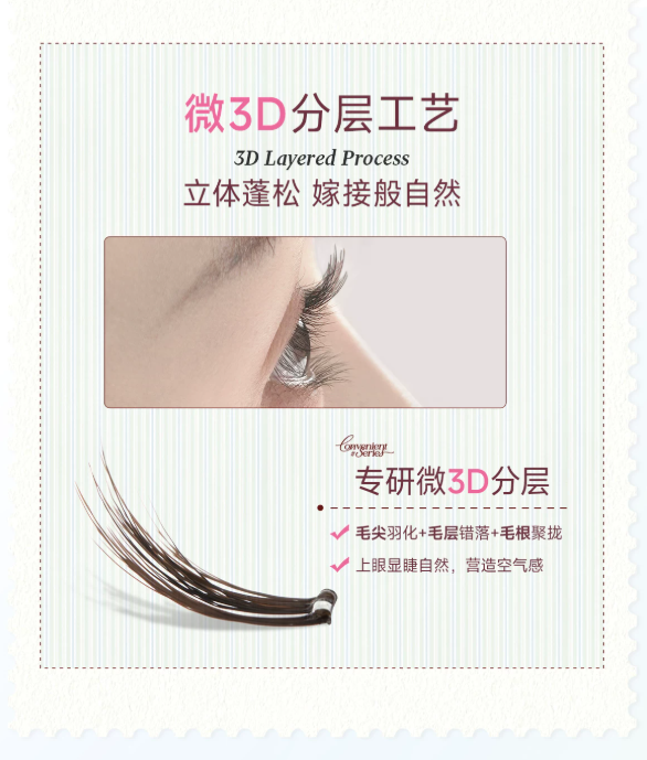 MR.WISH Cherry Blossom Limited Edition Glue-Free/Glue-On False Eyelashes 1box 心愿先生樱花限定免胶/胶水假睫毛