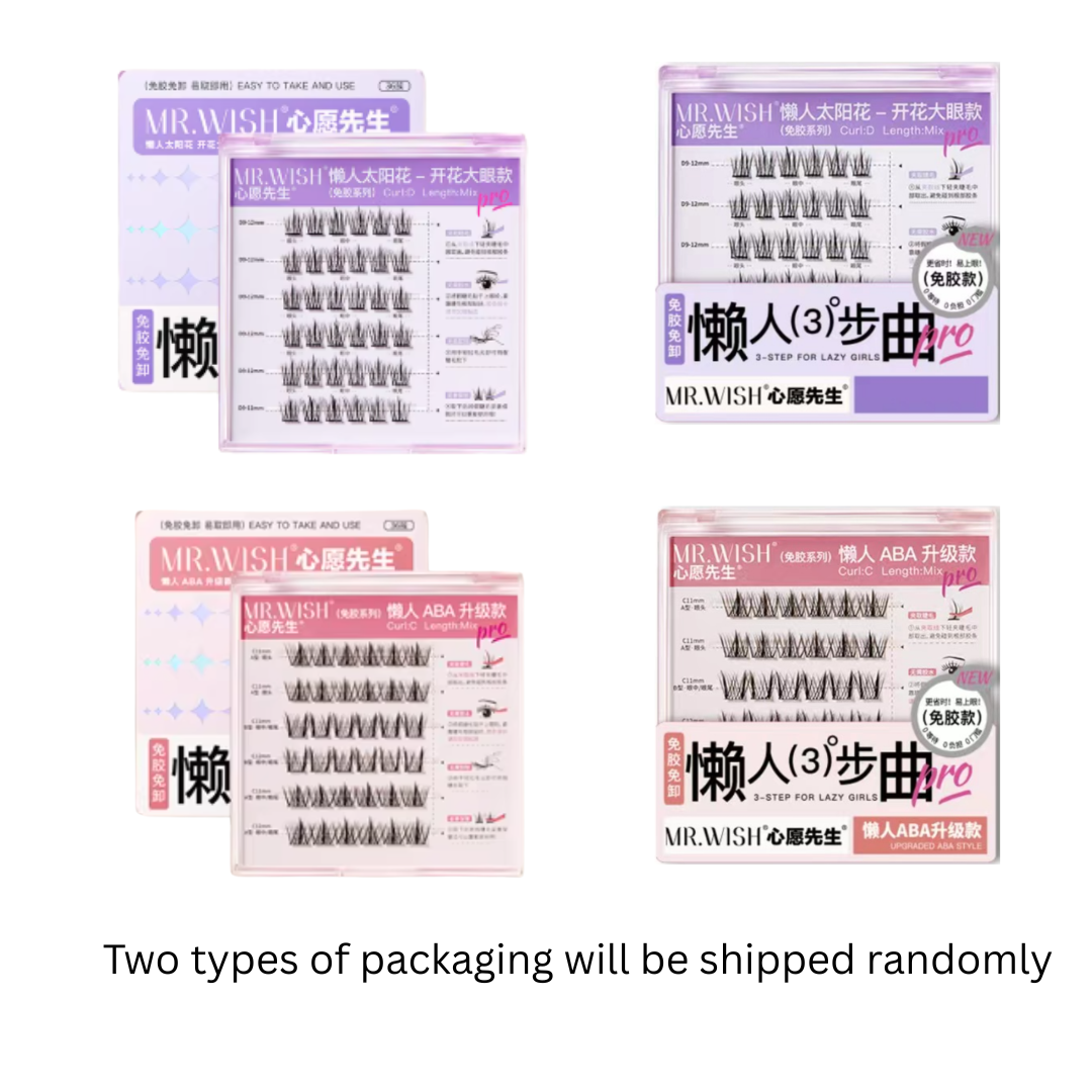 MR.WISH Glue Free Three Step ABA Upgrade False Eyelashes 心愿先生免胶懒人三步曲ABA升级假睫毛