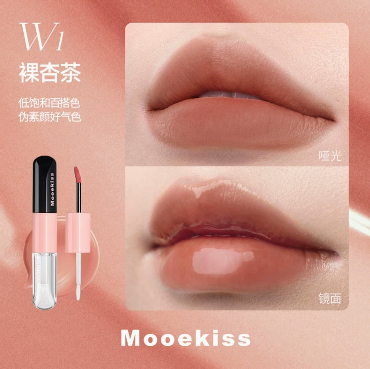 Mooekiss Doal-Effect Longwear Lip Gloss 3.1g+3.1g 木柯诗双效持色唇釉