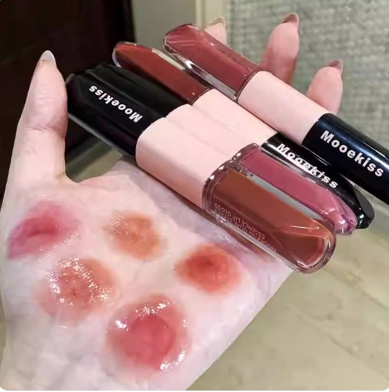 Mooekiss Double-Head Essence Matte & Mirror Lip Glaze 6ml 木柯诗双效精华唇釉