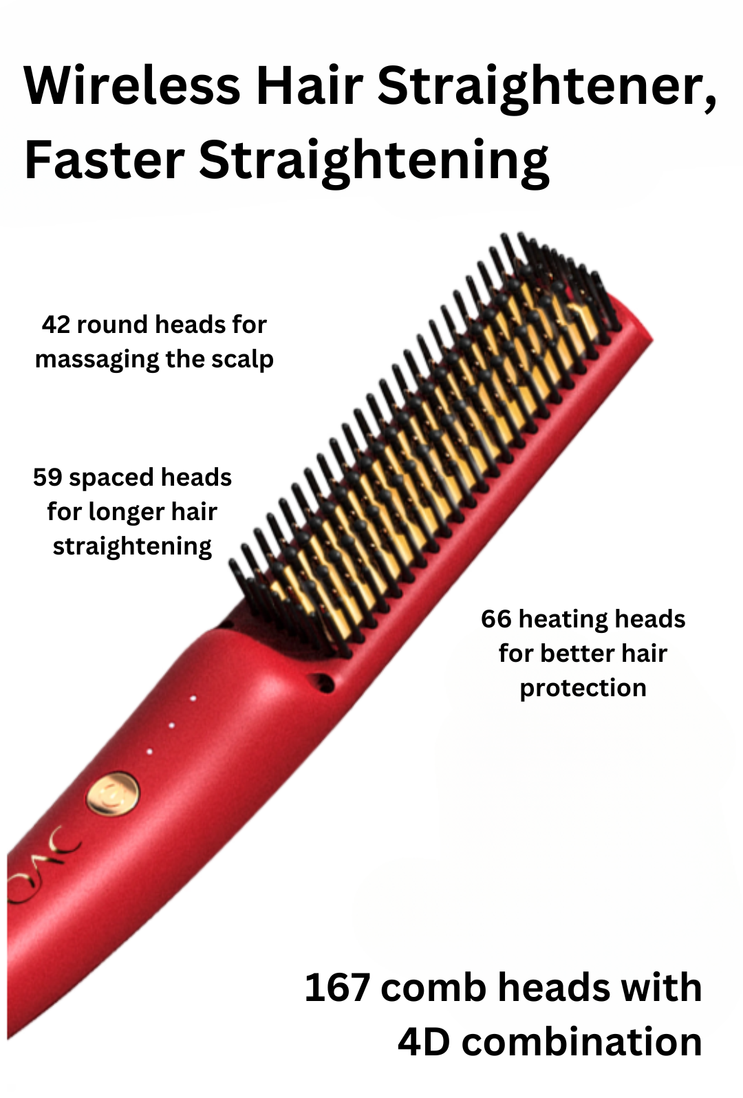 OAC Negative Ion Straightening Comb OAC负离子直发梳 | CuteHart