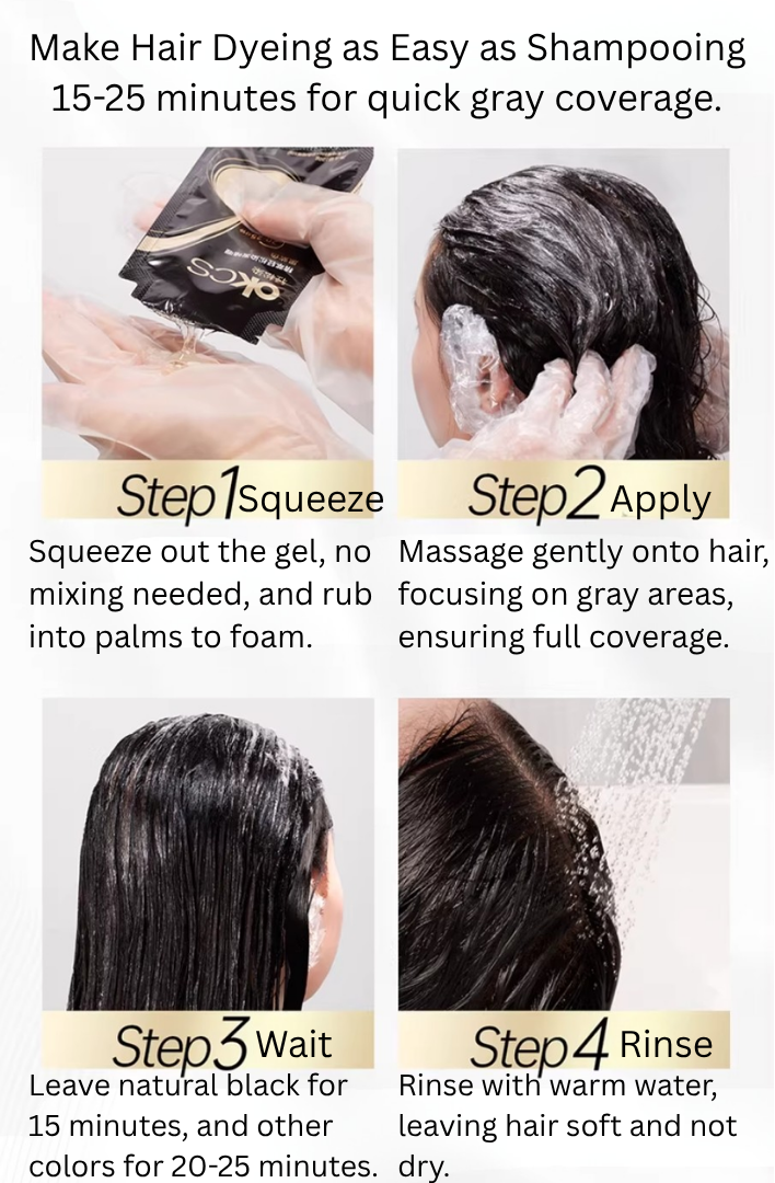 OKCS Essence Easy Hair Dye Gel 20g*10pcs/300g OKCS精萃轻松染发啫喱