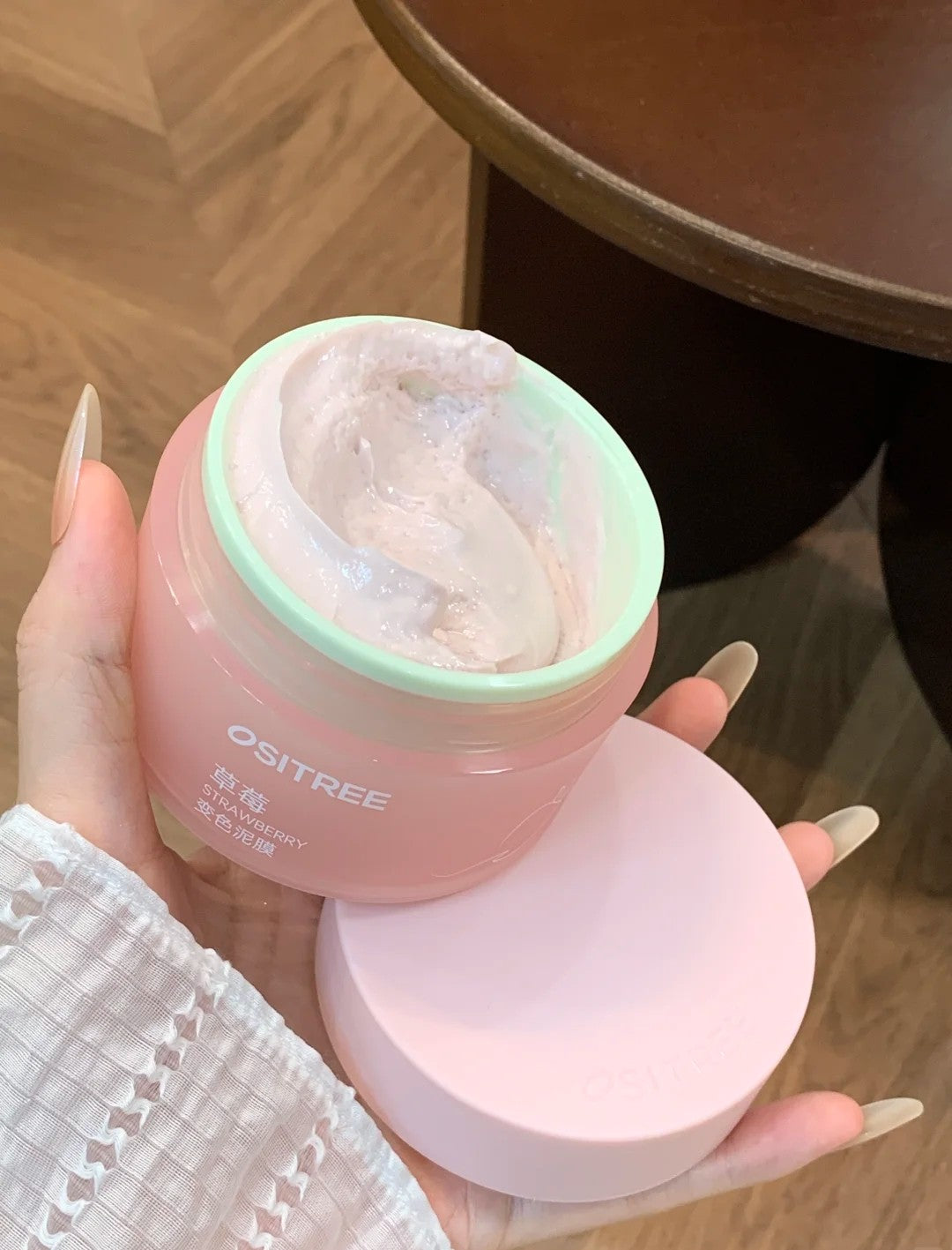 Tiktok/Douyin Hot OSITREE Strawberry Color-Changing Mud Mask 100g【Tiktok抖音爆款】柳丝木草莓变色泥膜