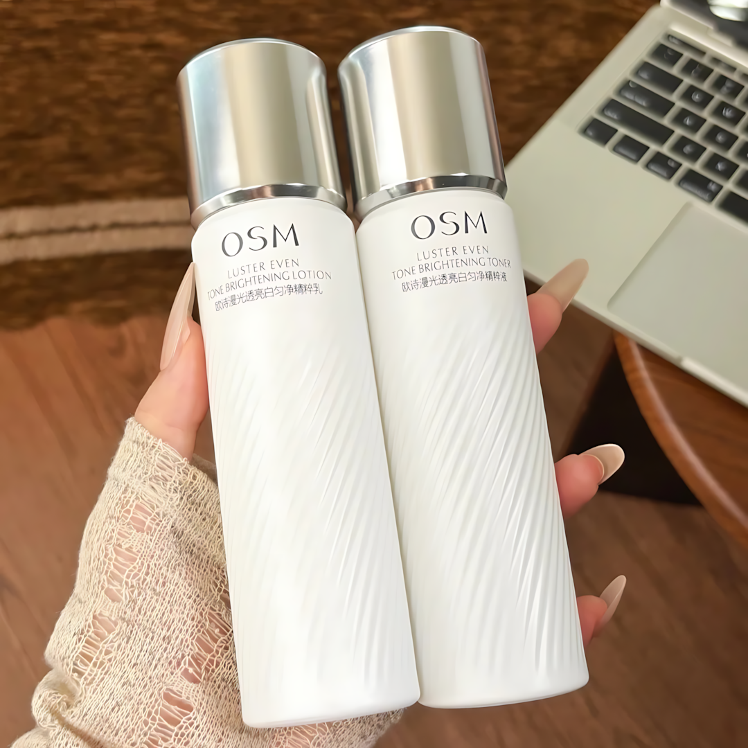 OSM Luster Even Tone Brightening Lotion Emulsion Set 4.0 100ml+100ml 欧诗漫光透亮白匀净精粹水乳套4.0