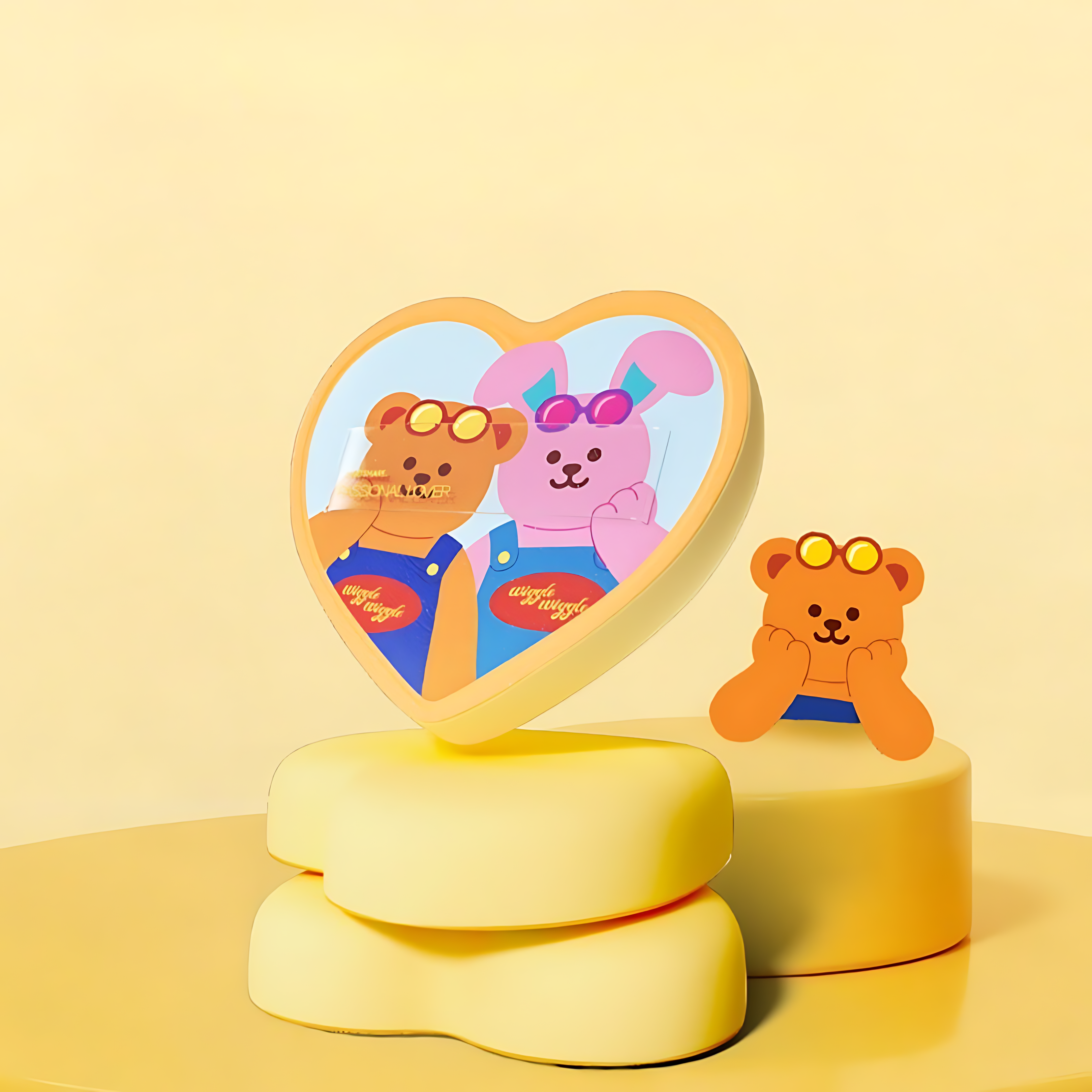 PASSIONAL LOVER Paradise Limited Heart-Shaped Puff 1pc 恋火乐园限定爱心粉扑