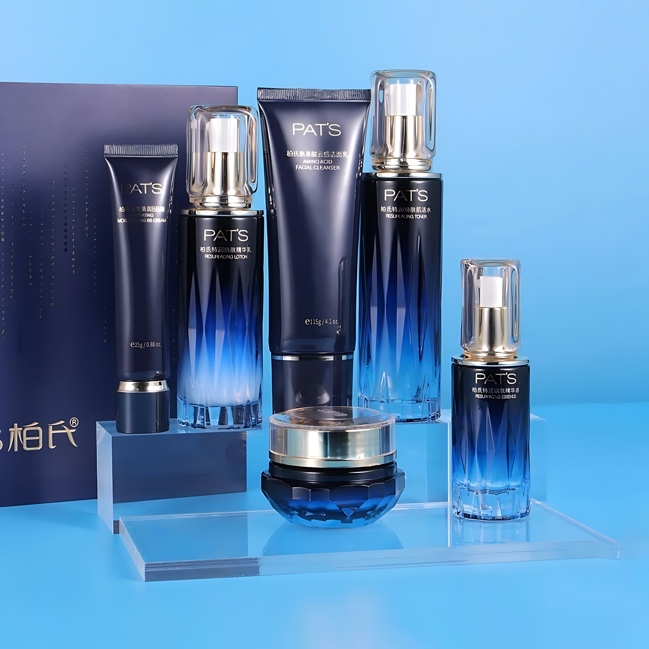 PAT'S Sapphire Hydrating & Resurfacing 5-Piece Gift Set 柏氏蓝宝石特润焕肤系列5件套