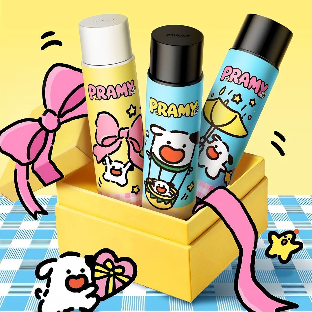 PRAMY × Happy Puppy Collaboration Moisturizing Setting Spray 30ml/100ml 柏瑞美×快乐小狗联名款后台保湿定妆喷雾