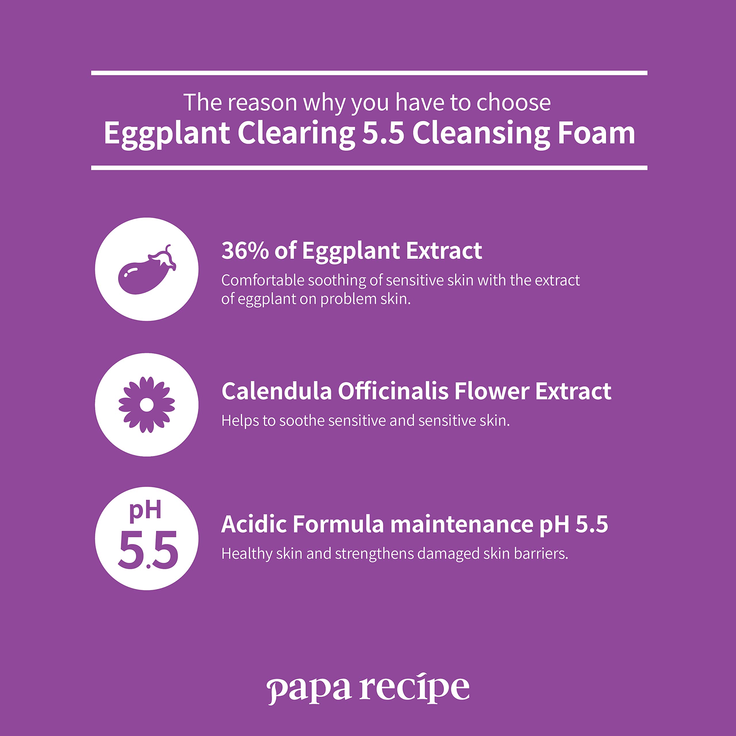 Papa Recipe Eggplant Fresh Cleanser 120ml 春雨茄子清透洁面乳