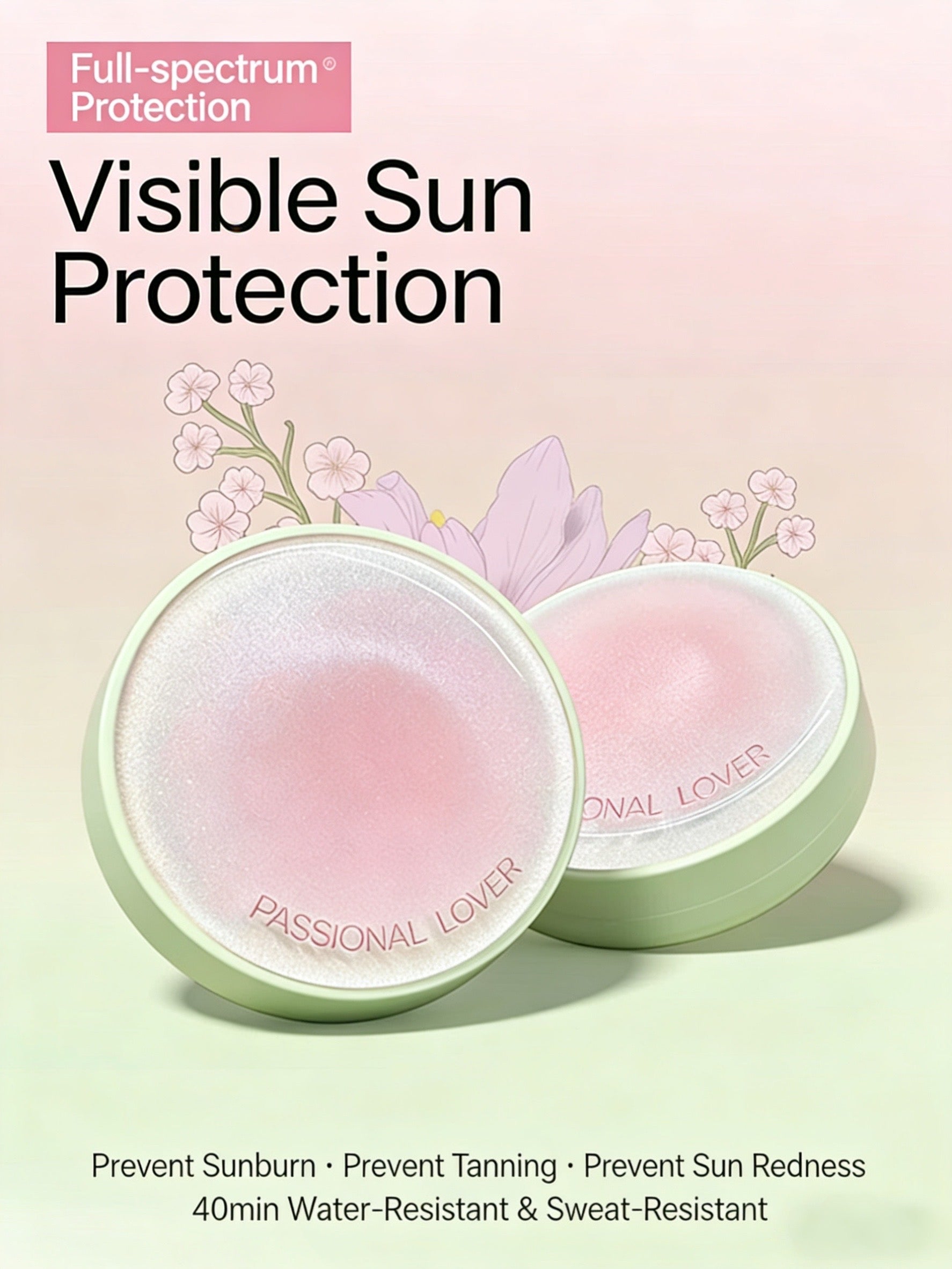 Passional Lover Floral Essence Limited Edition Fluffy Sunscreen / Fluffy Matte Long-Lasting Cushion Cream 12g 恋火花意限定绒绒防晒/绒雾持妆气垫霜